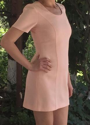 Костюм жіночий (плаття і піджак) персикового кольору6 фото