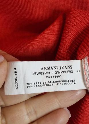 Качественный джемпер, свитер на молнии, кофта из натурального шелка и шерсти armani jeans, оригинал4 фото