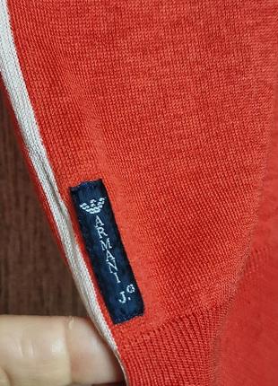 Качественный джемпер, свитер на молнии, кофта из натурального шелка и шерсти armani jeans, оригинал5 фото