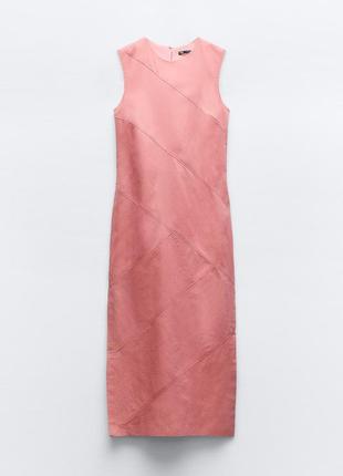 Сукня середньої довжини з льоном5 фото