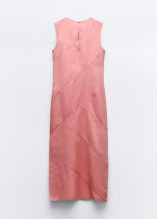 Платье средней длины с льном7 фото