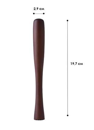 Мадлер для коктейлів youchen sbb4-1 19.7 см дерев'яний барний3 фото