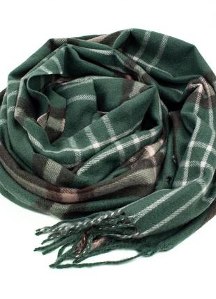 Жіночий шарф з бахромою corze j10gr, зелений3 фото