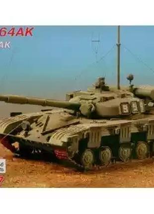 Сборная пластиковая модель советского командирского танка т-64ак производителя skif 227.