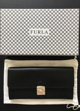 Гаманець furla metropolis чорний шкіряний