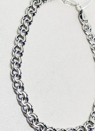 Браслет серебряный "бисмарк плоский" 19,5 8,11 г