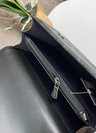 Качественная женская мини сумочка клатч на цепочке черная сумка на плечо10 фото