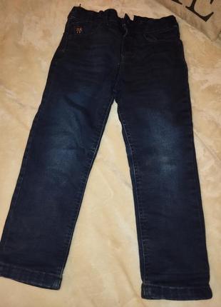 Утепленные джинсы брюки на флисе зимние джинсы штаны1 фото