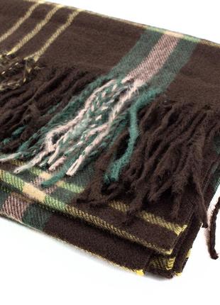 Женский шарф с бахрамой corze j10br, коричневый5 фото
