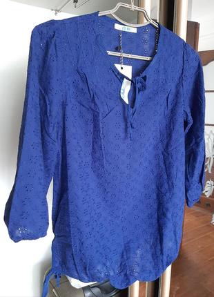 Блуза для беременных бренда to be, синяя, р.42, новая!2 фото