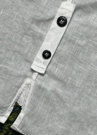 Рубашка stone island 12001 fissato treatment shirt white (new) | original8 фото