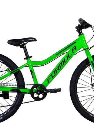 Велосипед al 24" formula acid dd рама- с крылом pl 2024 (черно-зеленый (м)), 12"