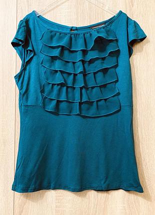 Ідеальна блузка футболка з рюшами