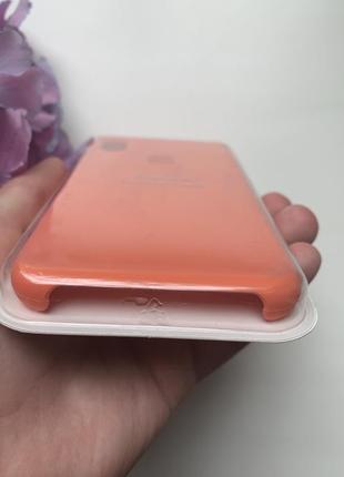 Чехол силиконовый для iphone x/xs silicone case оранжевого цвета4 фото