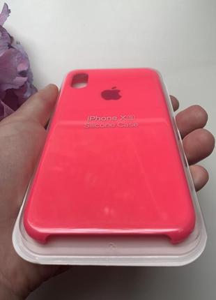 Чехол силиконовый для iphone x/xs silicone case розового цвета3 фото