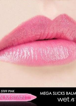 Зволожуючий бальзам megaslicks balm stain moisturizing lip colour e127 a stiff pink