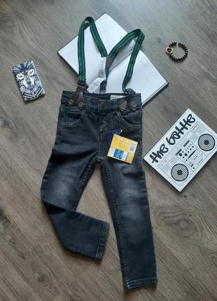 Джинси підтяжки lupilu літо