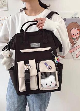 Детский рюкзак среднего размера с брелокм8 фото
