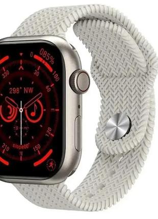Смарт-часы smart watch 9s amoled с диагональю 45 мм black (белый)6 фото