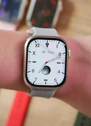 Смарт-часы smart watch 9s amoled с диагональю 45 мм black (белый)2 фото