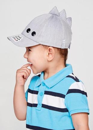 Крута кепка для малюка сірого кольору3 фото