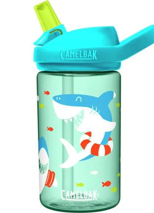 Детская бутылка camelbak kids eddy 0.4l (цвет summer sharks)