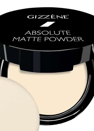 Матова пудра gizzene absolute matte powder № 03, natural ivory