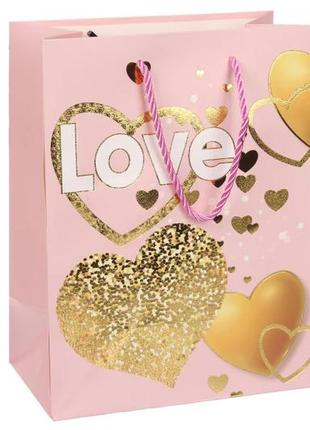 Подарочный пакет 30*41,5*12см "love" (упаковка 12шт)