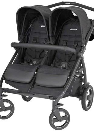 Прогулочная коляска для двойни peg-perego book for two ardesia