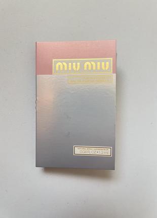 Miu miu fleur d'argent absolue edp пробник