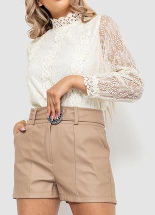 Блуза женская классическая гипюровая, цвет кремовый, размер s-m, 204r1543 фото