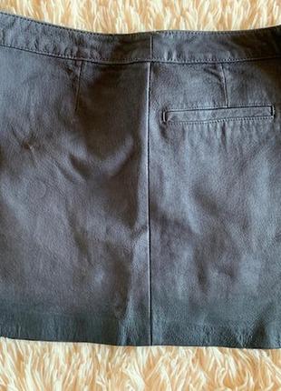 Классная кожаная мини юбка topshop, s\m3 фото