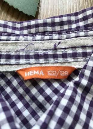 Крута сорочка в клітку hema 7-8лет2 фото