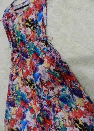 ⛔ сукня з кишеньками і куліскою на талії з натуральної тканини штапель4 фото