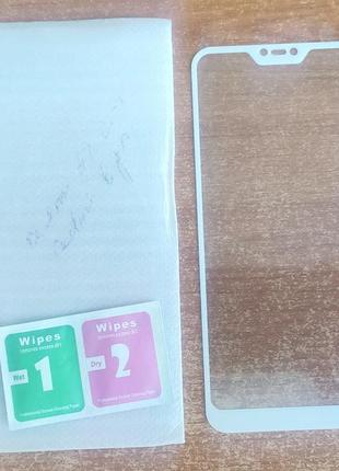 Захисне скло для xiaomi mi a2 lite redmi 6 pro 9d (колір білий)