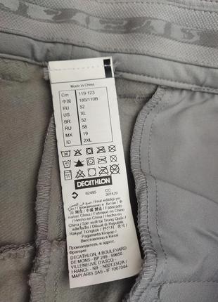 Xl/2xl демисезонные утеплённые стрейчевые штаны треккинговые decathlon quechua6 фото