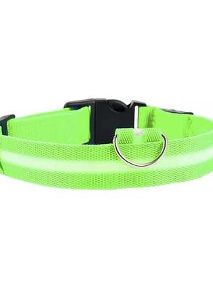 Світлодіодний lesko green l led нашийник usb світний для собак і котів 5 шт.