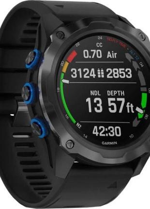 Garmin смарт-годинник для дайверів descent mk2i titanium carbon gray dlc with black band (010-02132-01/11)1 фото