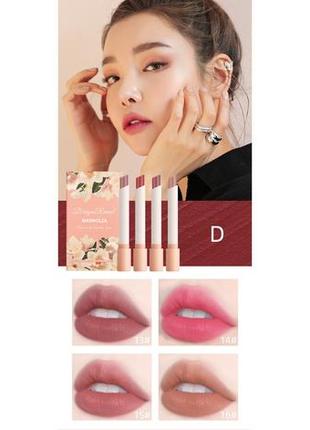 Набір помад dragon ranee magnolia matte lipstick set 4 шт3 фото