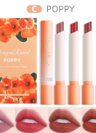 Набор помад dragon ranee poppy matte lipstick set 4 шт