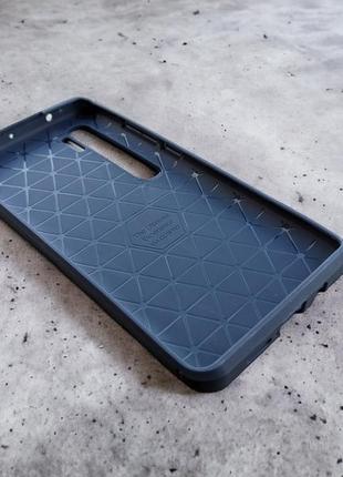 Шкіряний протиударний чохол бампер для xiaomi mi note 10 / misone 10 navy blue