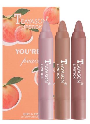 Набор помад teayason lipstick you're a peach 3 шт2 фото