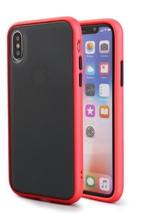 Айфон iphone xs max захисний червоний чохол likgus hard case