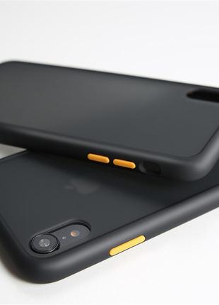 Apple iphone xr захисний чорний чохол likgus hard case