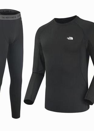 Термобілизна чоловіча the north face (комплект) nf00ck20jk3-black-1 3xl