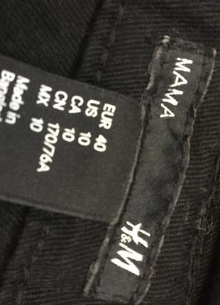 Чорні джинсові шорти h&m для вагітних 40(10) m стрейчеві3 фото