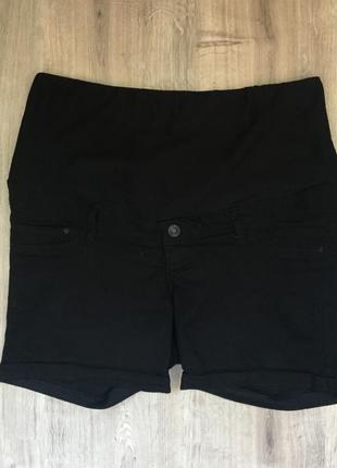 Чорні джинсові шорти h&m для вагітних 40(10) m стрейчеві4 фото