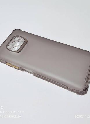 Силиконовый противоударный цветной чехол airbag для poco x3 nfc / pro