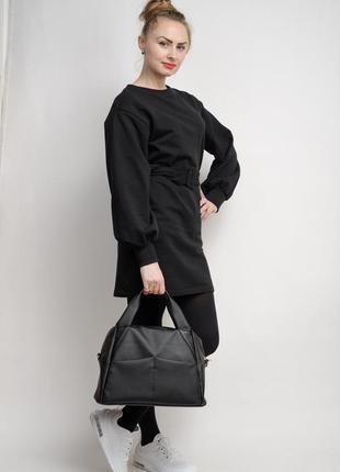 Женская черная спортивная сумка sambag vogue