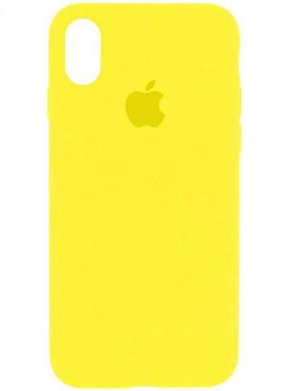 Силіконовий чохол apple silicone case yellow для iphone x/xs1 фото